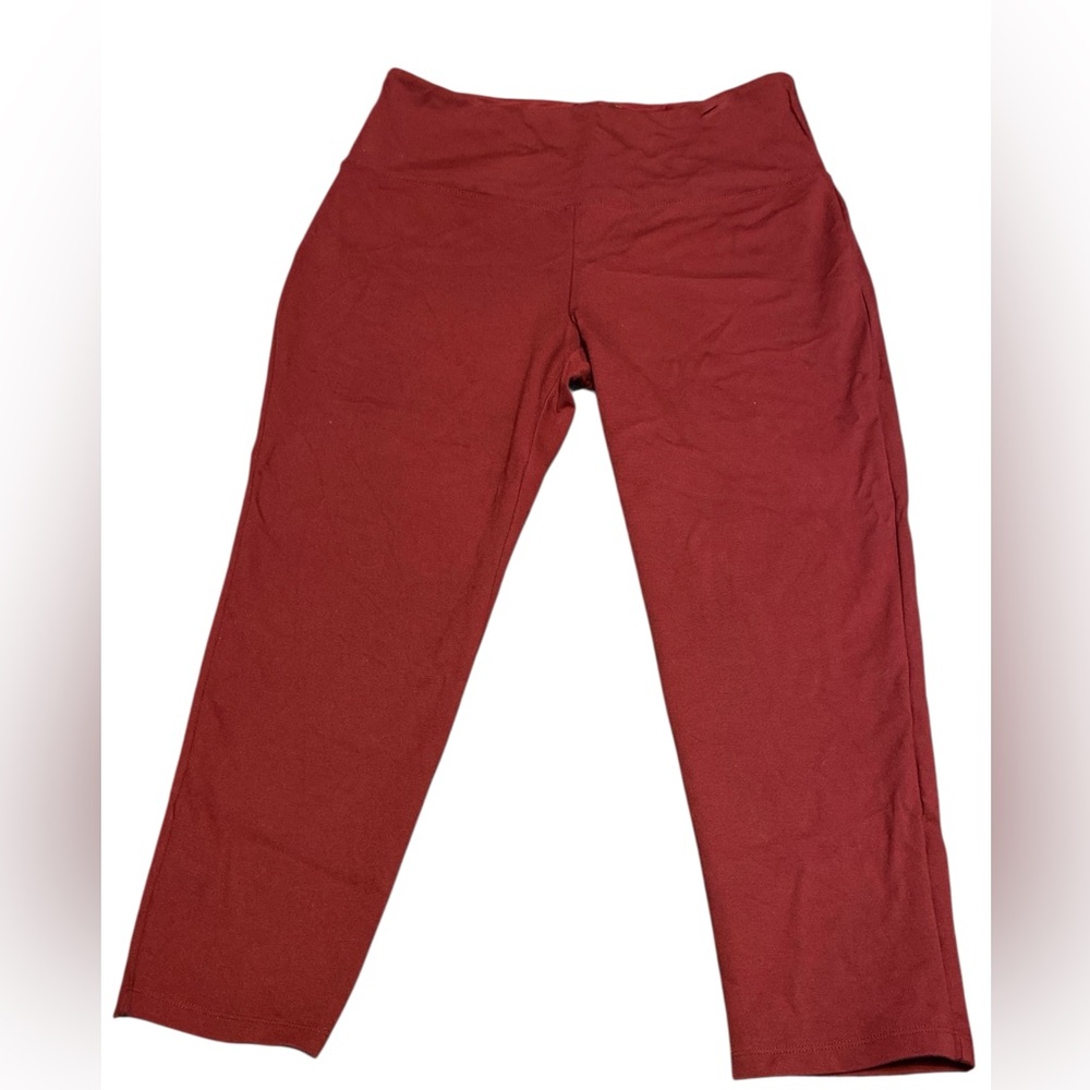 Jones New York burgundy wide waistband leggings